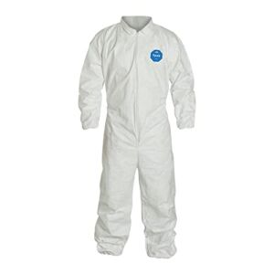 DuPont Tyvek 400 TY125S Disposable Protective Coverall with Elastic Cuffs, White, 3X-Large (Pack of 25)