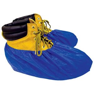ShuBee Waterproof Shoe Covers Slip-Resistant Disposable for Construction, Indoor Carpet Floor Protection – Dark Blue (40 Pair)