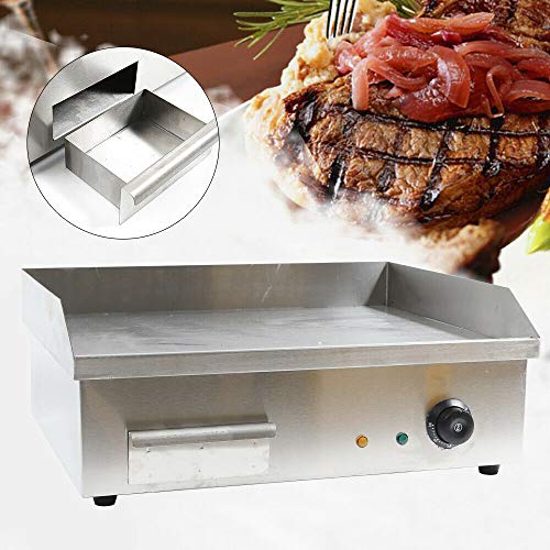 TFCFL Electric Countertop Flat Top Griddle , 22” Commercial Restaurant Teppanyaki Grill ,Stainless Steel with Adjustable Temperature Control for Kitchen 3000W 110V | The Storepaperoomates Retail Market - Fast Affordable Shopping