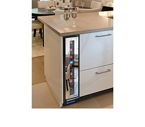 Vinotemp VT-7BMSL-FE Wine Cooler Refrigerator 7 Bottle Capacity, Glass Door with Mirrored Trim, Front Venting, Adjustable Temperature Control, 6-Inch, Black, One size | The Storepaperoomates Retail Market - Fast Affordable Shopping