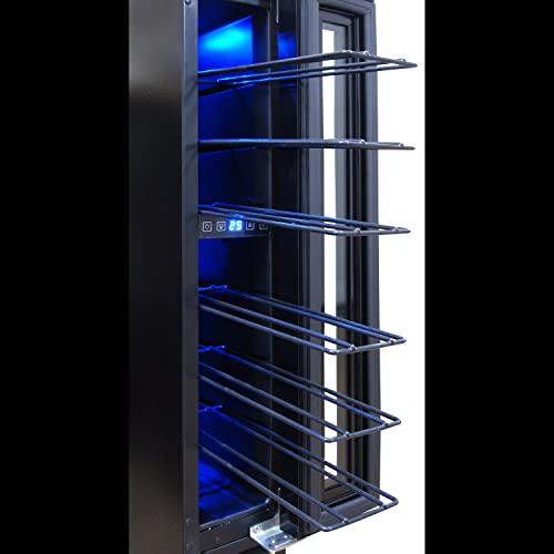 Vinotemp VT-7BMSL-FE Wine Cooler Refrigerator 7 Bottle Capacity, Glass Door with Mirrored Trim, Front Venting, Adjustable Temperature Control, 6-Inch, Black, One size | The Storepaperoomates Retail Market - Fast Affordable Shopping