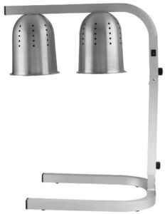 Winco Bulb Professional Free Standing Heat Lamp, Twin,Aluminum