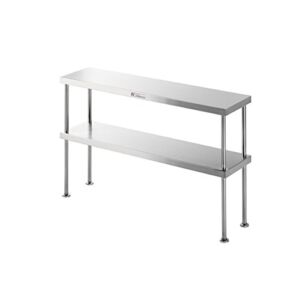 Adjustable Double Overshelf 14 X 72 – Stainless Steel for Work Table