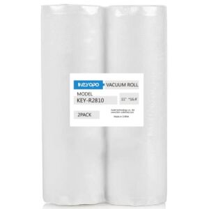 Keyopo Vacuum Sealer Bags 11×16.4 Rolls 2 pack for Food Saver, Weston. 7 layers 8mil, Great for Vacuum Storage, Sous vide or Meal Prep, Commercial Grade,Heavy Duty.