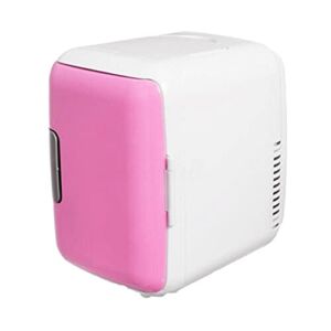 FAUUCHE Mini Fridge 4L 12V/ Electric Portable Mini Fridge Refrigerator Cooler Freezer Car Home (Color Name : Pink)