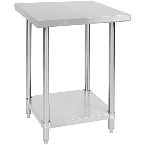 24″ x 24″ All 18-Gauge 430 Stainless Steel Commercial Work Table with Undershelf. Kitchen Table Work Table Stainless Steel Table Table for Kitchen Metal Table | The Storepaperoomates Retail Market - Fast Affordable Shopping