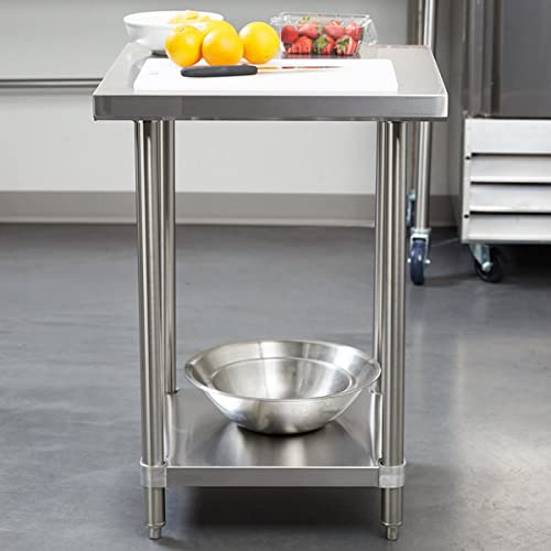 24″ x 24″ All 18-Gauge 430 Stainless Steel Commercial Work Table with Undershelf. Kitchen Table Work Table Stainless Steel Table Table for Kitchen Metal Table | The Storepaperoomates Retail Market - Fast Affordable Shopping