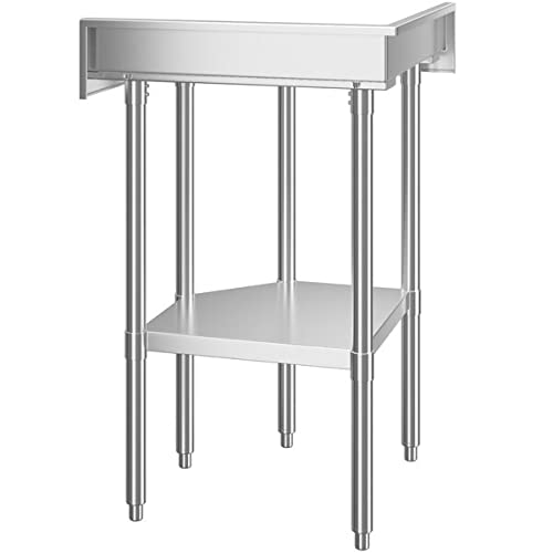 24″ x 24″ 14 Gauge Stainless Steel Corner Work Table. Kitchen Table Work Table Stainless Steel Table Table for Kitchen Metal Table | The Storepaperoomates Retail Market - Fast Affordable Shopping