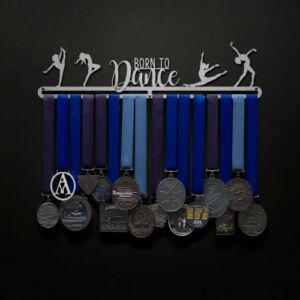 Dancing Medal Rack Monogram, Born To Dance Metal Sign, Medal Holder Display, Sport Gift, Dancing Decor, Medal Holder Decor, Gift for Her, Housewarming Gift