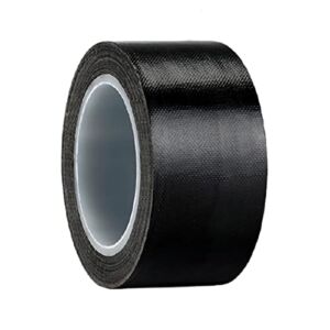 TINGCHAO Black PTFE Adhesive Tape Teflon Thickness 0.18mm Coated White Fabric Teflon Tape for Vacuum Sealer Machine Hand Impulse Sealers Insulation 10m,150mm