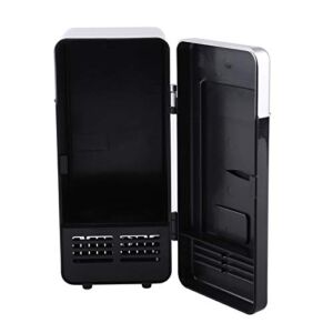 DAUERHAFT Portable Refrigerator, fast cooling function USB Refrigerator economical and practical Mini Fridge for Car for Office(black)