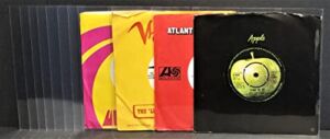 45rpm (x10) 2mil Outer Plastic Sleeves for Seven Inch Vinyl (+1 Free Dj Magnet)