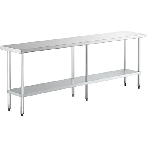 18″ x 96″ 18-Gauge 304 Stainless Steel Commercial Work Table with Galvanized Legs and Undershelf. Kitchen Table Work Table Stainless Steel Table Table for Kitchen Metal Table | The Storepaperoomates Retail Market - Fast Affordable Shopping