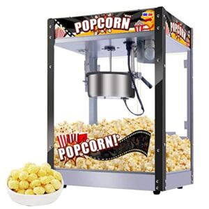 XINDONG Popcorn Machine Commercial Automatic Spherical Popcorn Machine Teflon Non-stick Coating Insulation Lamp Constant Temperature Heating 1300w
