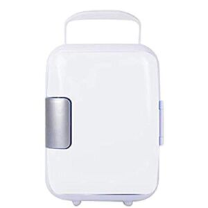 FAUUCHE Mini Fridge 4L Mini Fridge Refrigerator Portable Car Freezer Car Refrigerator Cooler Heater Universal Vehicle Parts (Color Name : White)