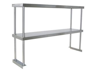 Adjustable Double Overshelf 12 x 60 – Stainless Steel for Work Table