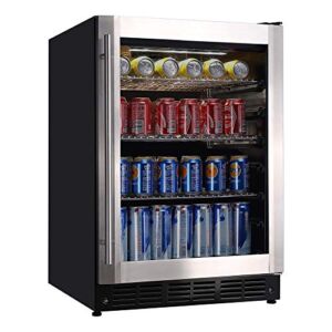 Magic Chef 23.4 in. 154 (12 oz.) Can Beverage Cooler, Stainless Steel-HMBC58ST