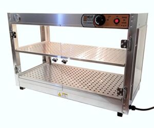HeatMax 30x15x20 Commercial Food Warmer, Pizza, Pastry, Patty, Empanada, Catering, Concession, Fund Raising, Heated Display Case – Made in USA with Service and Support