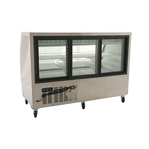 PEAKCOLD Stainless Steel Curved Glass Deli Case; Meat or Seafood Display Showcase; 64″ W | The Storepaperoomates Retail Market - Fast Affordable Shopping