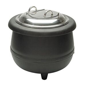 Electric Soup Kettle Warmer 10.5 qt Black – 15 11/32″Dia x 15″H
