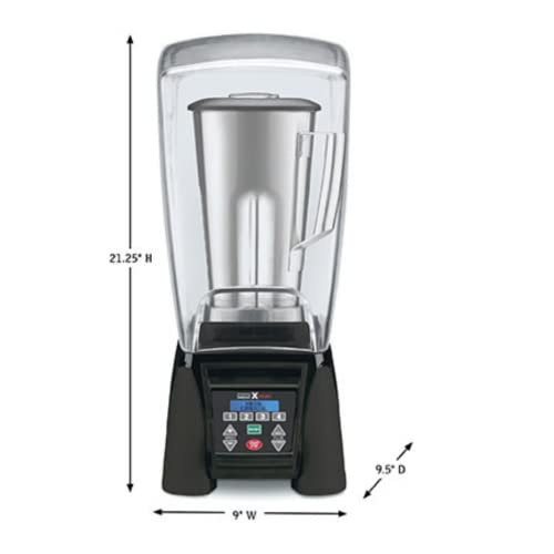 Waring Commercial MX1500XTX 3.5 HP Blender with 4 recipe programable LCD Display, Noise Reducing Sound Enclosure and 64 oz BPA Free Copolyster Container, 120V, 5-15 Phase Plug | The Storepaperoomates Retail Market - Fast Affordable Shopping