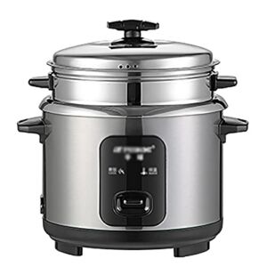 Rice Cooker & Steamer 2/3/4/5/6L Stainless Steel Uncoated Non-Stick Liner For Household & Commercial Use For 1~7 Persons cooker rice (Size : 4l)