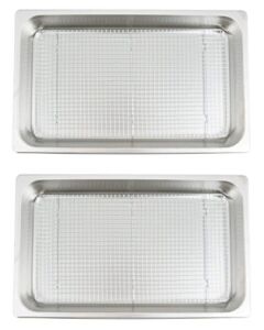 Commercial Grade Full Size Pan and Cooling Rack/Pan Grate Set for Standing Heat Lamps