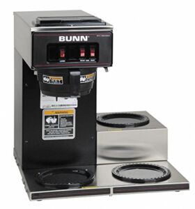 BUNN 13300.0013 VP17-3BLK3L Pourover Commercial Coffee Brewer with 3 Lower Warmers, Black (120V/60/1PH)