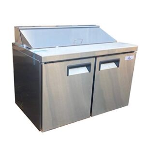 Commercial Refrigerated Sandwich Prep Table 2-Door 48″ NSF Stainless Steel 115v Size 48″ Width Temp 33F-41F XSP-48