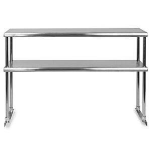 Stainless Steel Double Overshelf for Prep Work Table 12 x 48 – NSF