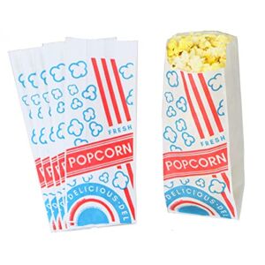 Chariot Popcorn Bags, 1 oz, Paper, Red White and Blue, Pack of 100