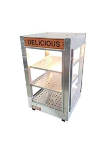 HeatMax 141424 Commercial Food Pizza Pastry Warmer Display with Delicious Sign
