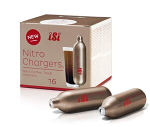 iSi North America Nitro Charger with Nitrogen Gas for use with Nitro Whip, Case of 24-16 Packs