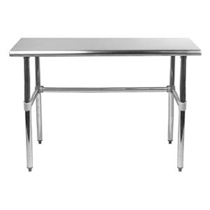 30″ X 48″ Open Base Stainless Steel Work Table | Residential & Commercial | Food Prep | Heavy Duty Utility Work Station | NSF
