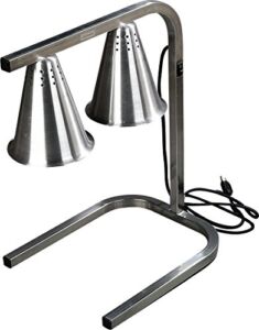 CFS HL723700 Aluminum Two Bulb Free Standing Adjustable Heat Lamp, 20″ W x 14″ D