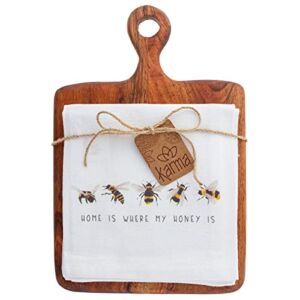 Karma Gifts Tea Towel W/Cutting Board, BEE, One Size