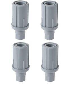 Adjustable Plastic Bullet Feet for Work Table | 1-5/8″ O.D Tubing | Set of 4