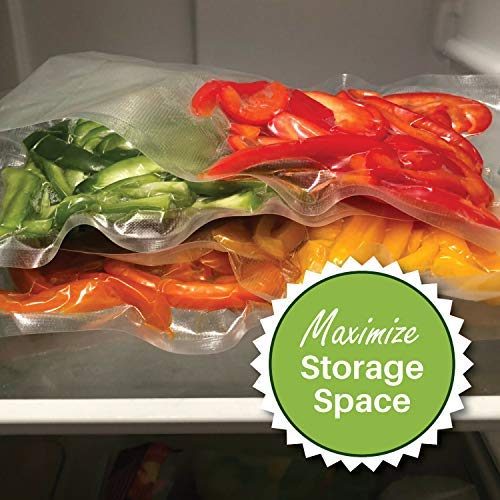 2 Foodsaver Compatible Rolls of Vacuum Sealer Bags | (1) 8-inch x 50-feet (1) 11-inch x 50-feet | Food Storage, Sous Vide Cooking, Document Protection | 100′ Total Commercial Grade Material | The Storepaperoomates Retail Market - Fast Affordable Shopping