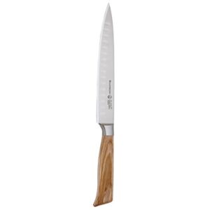 Messermeister Oliva Elite Kullenschliff Carving Knife – 8 Inches,Brown