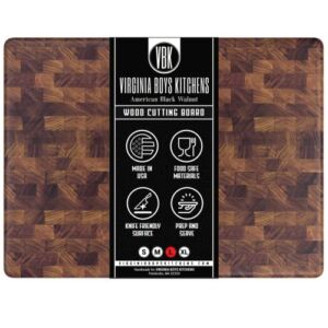 Made in USA Walnut Cutting Board by Virginia Boys Kitchens – Butcher Block made from Sustainable Hardwood (End Grain – 18×14)