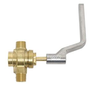 GSW WR-GV Copper Gas Valve with Handle for Commercial Wok Range, ETL Approved, 1/2″ NPT X 1/2″ NPT 1/2 PSI