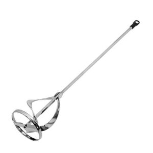 CHILI Tools Drywall Mud and Paint Mixer Universal Mixing Paddle, Drill Attachment Paddle Dia.-80MM / HEX8 / 15-3/4 Inch Length (Nickel Plated), Made In Taiwan