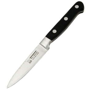 Chef Craft Pro Series Paring Knife, 4 inch blade 8 inches in length, Stainless Steel/Black