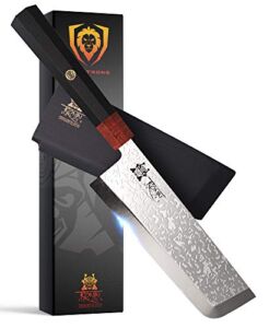 DALSTRONG Usuba Knife – Ronin Series – 7 inch Single Bevel Blade – Japanese AUS-10V Damascus Steel – G10 Handle – w/Sheath
