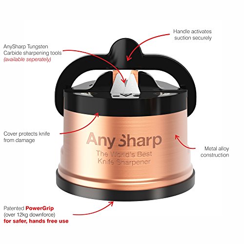 AnySharp Pro Chef Metal Knife Sharpener, Copper | The Storepaperoomates Retail Market - Fast Affordable Shopping