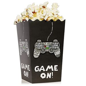 100 Pack Mini Paper Popcorn Boxes, Themed Video Game Party Decorations for Treats, Snacks (3.3 x 5.5 in)