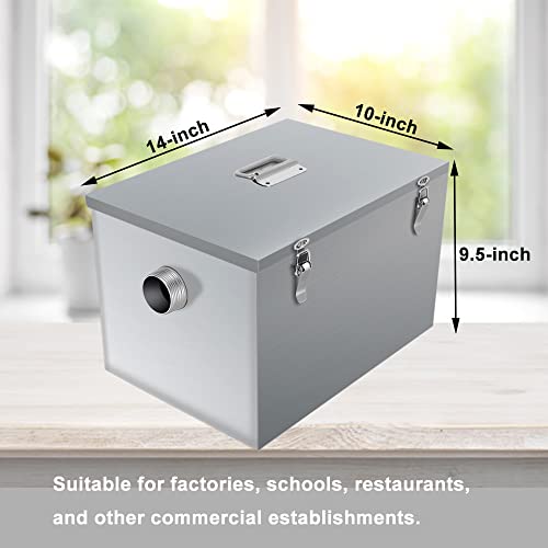 8 lbs Commercial Grease Trap for Home Restaurants Under Sink, Stainless Steel Interceptor | The Storepaperoomates Retail Market - Fast Affordable Shopping