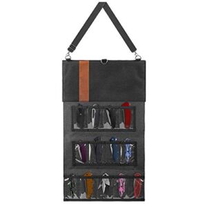 Linkidea Pocket Knife Display Bag, Tactical Knives Roll Bag, Folding Small Knife Storage Pouch, Camping Knife Organizer Carrying Bag with 18 Slots