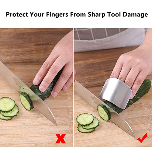 Finger Guards For Cutting, 2PCS Kitchen Tool Stainless Steel Finger Guard Finger Protector, Avoid Hurting When Slicing and Dicing Kitchen Safe Chop Cut Tool | The Storepaperoomates Retail Market - Fast Affordable Shopping