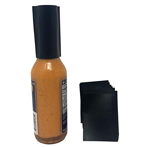 45 x 62 mm Matte Black Perforated Shrink Band for Hot Sauce Bottles and Other Liquid Bottles Fits 3/4″ to 1″ Diameter – Pack of 200 | The Storepaperoomates Retail Market - Fast Affordable Shopping